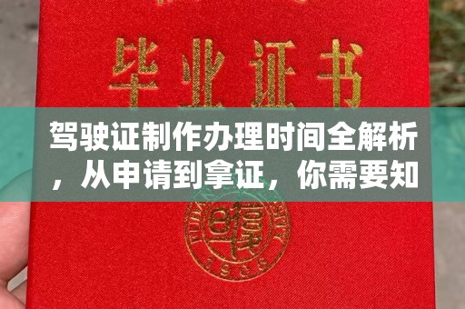 龙潭驾驶证制作办理时间全解析，从申请到拿证，你需要知道的一切