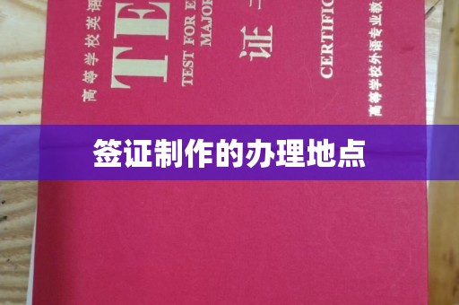 龙潭签证制作的办理地点
