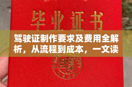 龙潭驾驶证制作要求及费用全解析，从流程到成本，一文读懂