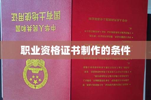 龙潭职业资格证书制作的条件
